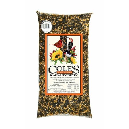 COLES WILD BIRD PRODUCTS Cole'S Blazing Hot Blend Blended Bird Seed, 5 Lb Bag BH05
